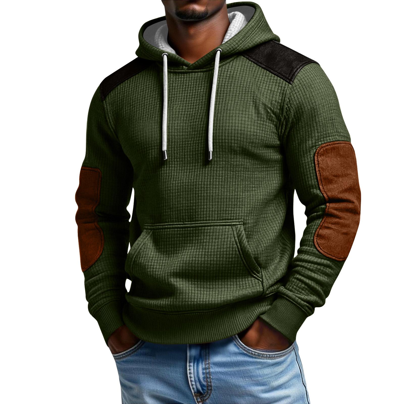 

Мужская толстовка худи в стиле колор-блок, мужская спортивная толстовка большого размера в повседневном стиле XXL