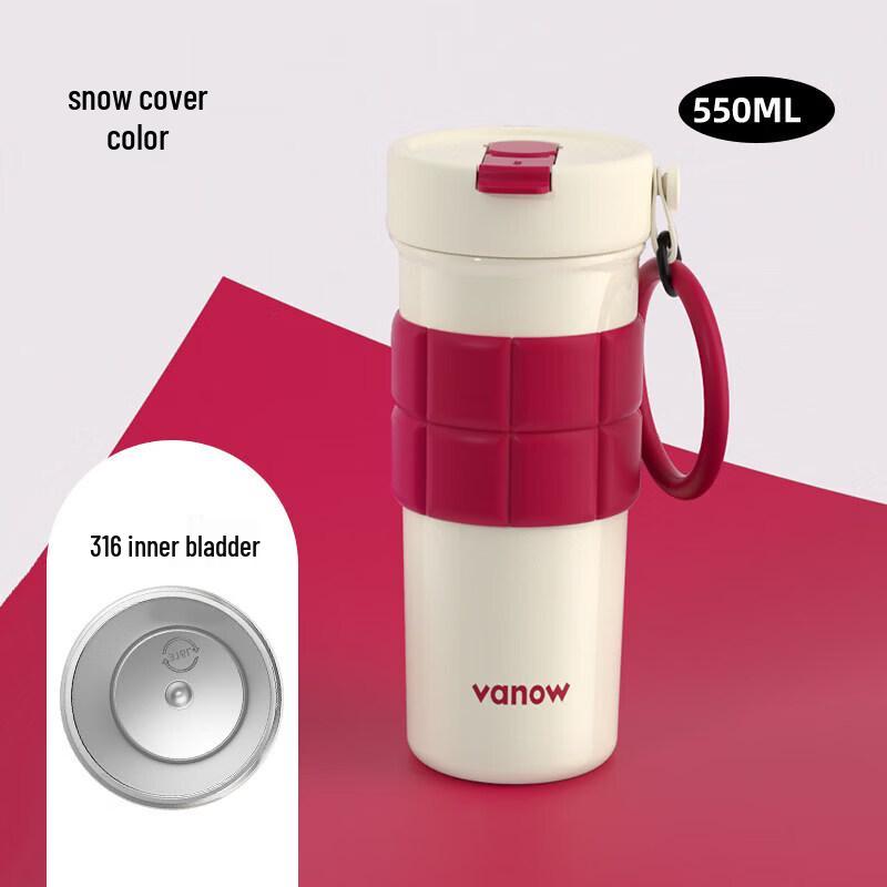 Vanow 316L Stainless Steel Insulated Travel Mug with Straw