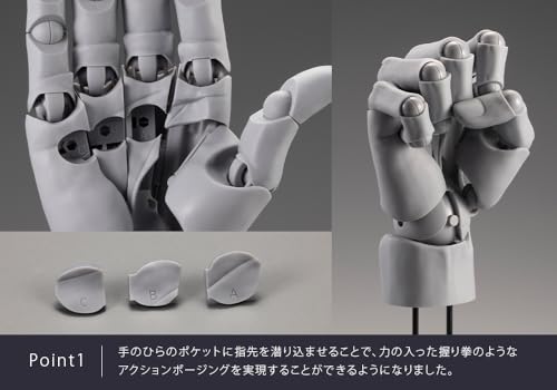 Kotobukiya Takahiro Kagami Artist Support Item Hand Model Men's/R -Gray- 1/1 Scale Action Figure