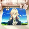Anime-Violet EvergardenS Floor Mat Bedroom Carpet, Bathroom Foot Mat, Doormat, Non-Slip Absorbent Multi-Use