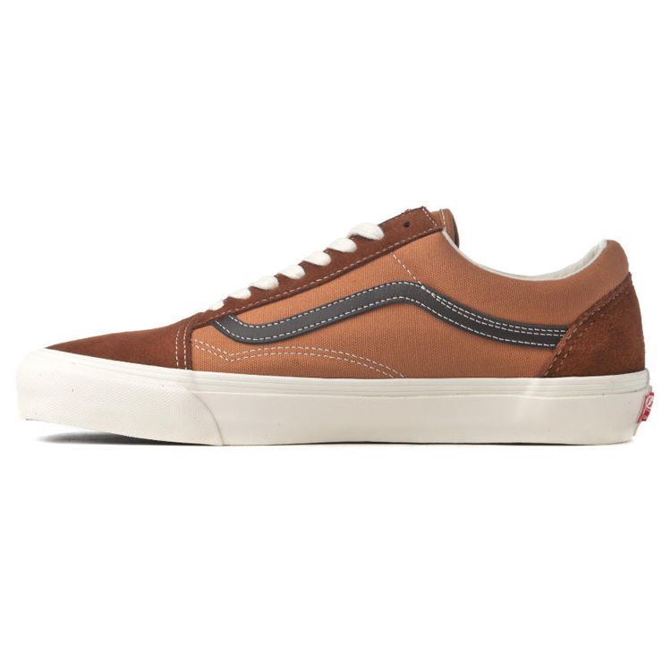 Vans Old Skool Vault Og Lx Suede Retro Low-Top Skate Shoes Unisex Sneakers Brown White VN0A38FWVZ11