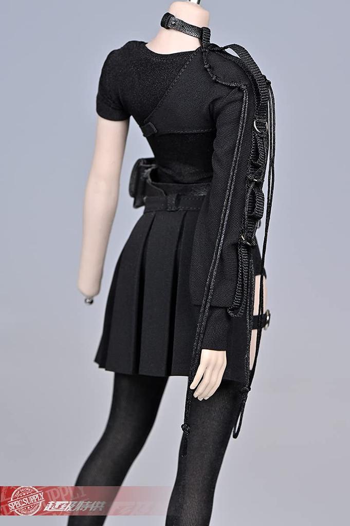 [TOYBARJAPAN] Sexy Black Beauty Fighter Outfit Accessory Set for 1/6 Scale Action Figures (Body, Head, Shoes, and Weapons Not Included)