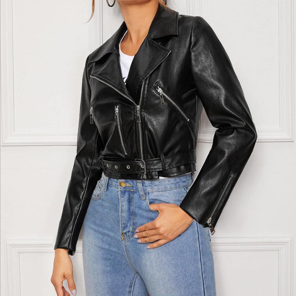 Fashion Women Casual Solid Zipper Tops Long Sleeve Short Jacket Overcoat Coat