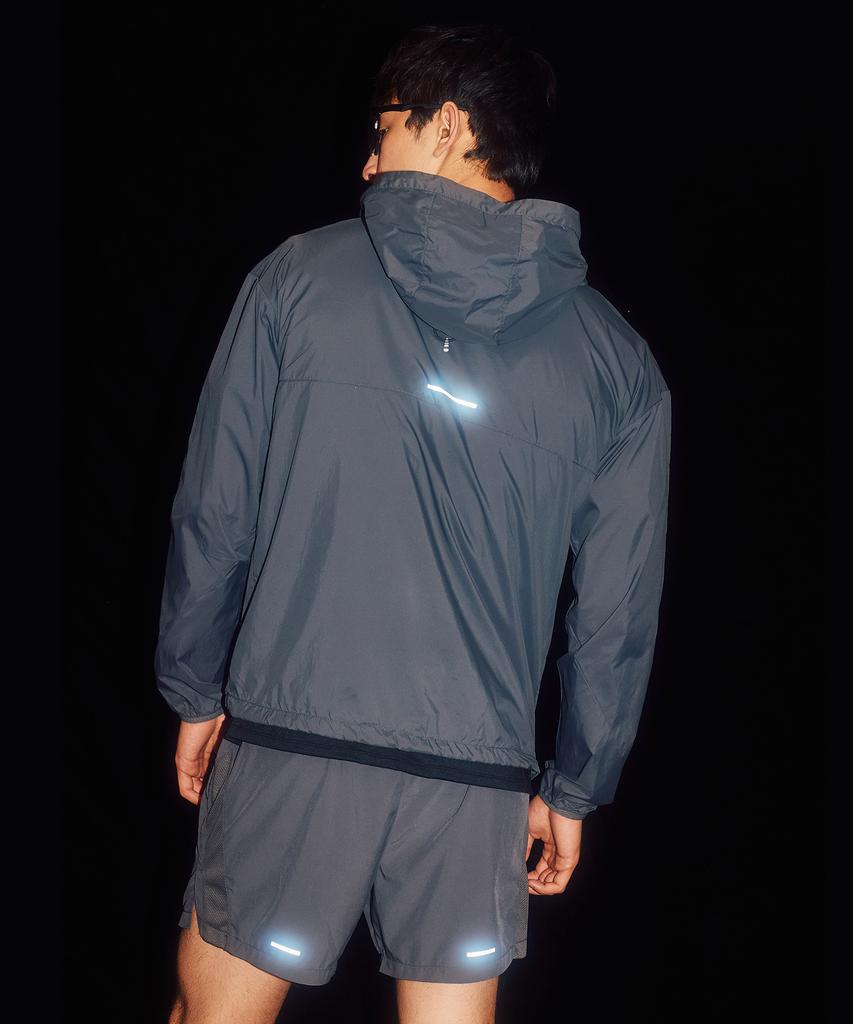 Lazybee [Summer Set] Airglide Packable Running Windbreaker + 5-Inch 2-In-1 Shorts Set M Charcoal