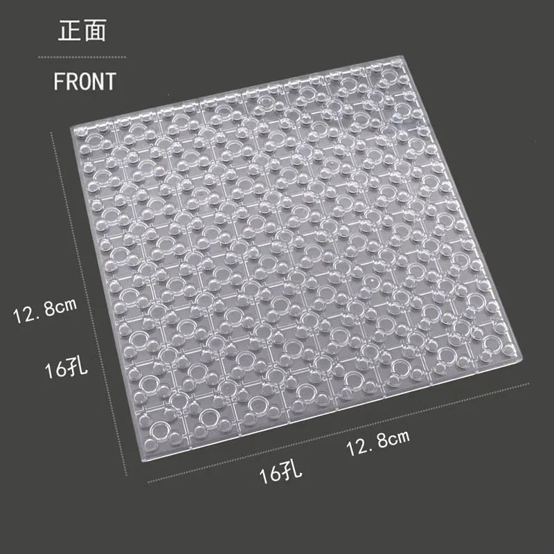 

16*16 Dots BasePlates Transparent Small Particle Building Block Plate double Side Baseplate Compatible with Lego City blocks