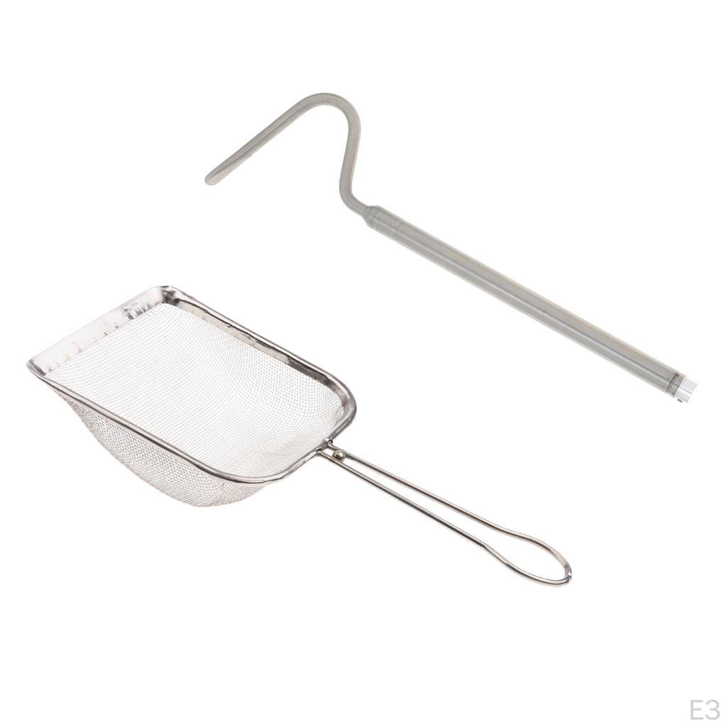Stainless Steel Reptile Snake Hook, Pick-up Handling Tool, Adjustable