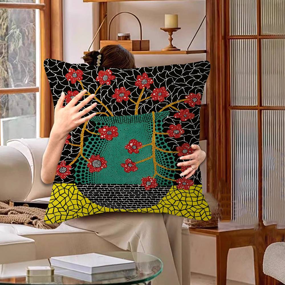 kKusama yYayoi Art Cushion Cover Polyester Sofa Cushions Decorative Throw Pillows Home Decoration Pillowcover