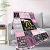 70Th Birthday Style Customize Your Name Blanket Warm Comfortable And Soft Blankets Are Suitable For Home Lunch Break Blanket Office Sofa Sofa Gift To