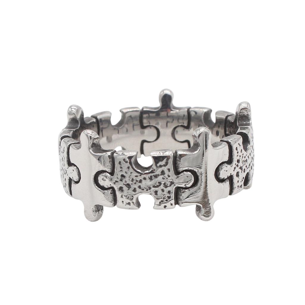 2026 Jewelry, European and American Personalized Retro Puzzle Men's Jewelry Matching Exquisite Ring