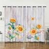 Curtains Vintage Flowers American Curtains Digital Printing Blackout Curtains No Punching