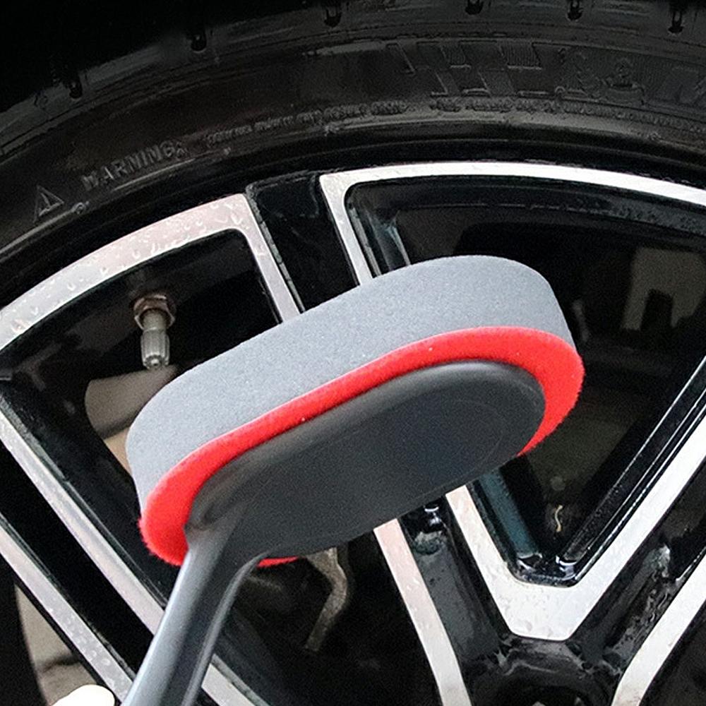 1 zestaw Auto opona felga woskowanie polerowanie gąbka mycie czyszczenie szczotka długa rączka specjalna gąbka do mycia czyszcząca szczotka