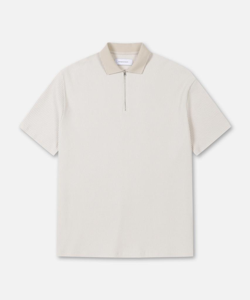 Keontempoleolieokauncheu Waffle Texture Oversized Polo Shirt Cream [Men'S]