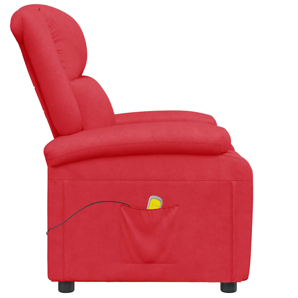 Massage Chair Red Artificial Leather