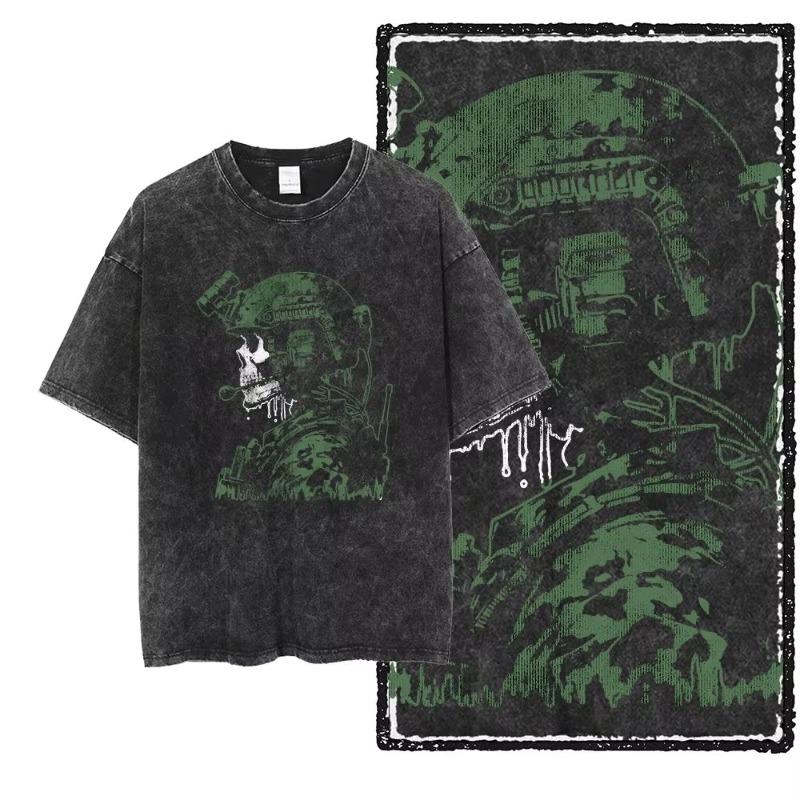 Anti War Peace No War Vintage Graphic Washed Distressed Big Size Cotton Men's T-Shirt