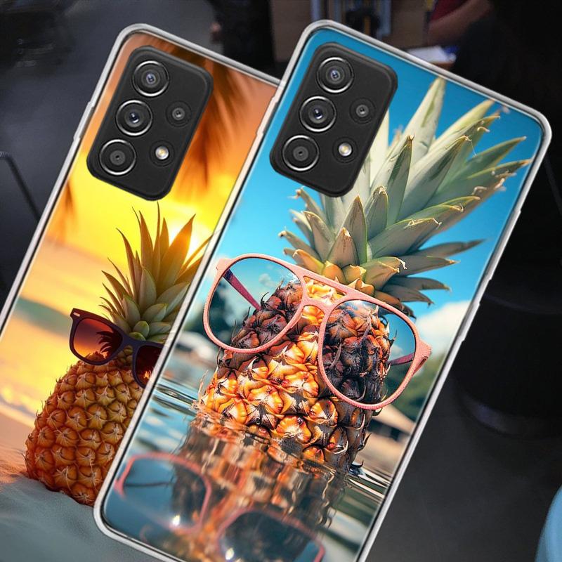 Harvest Pineapple Phone Case for Samsung A54 A57 A37 A17 A14 A15 A12 A24 A34 A55 A35 A25 A52S A07 A05S A04S A22 A32 A72 Galaxy N