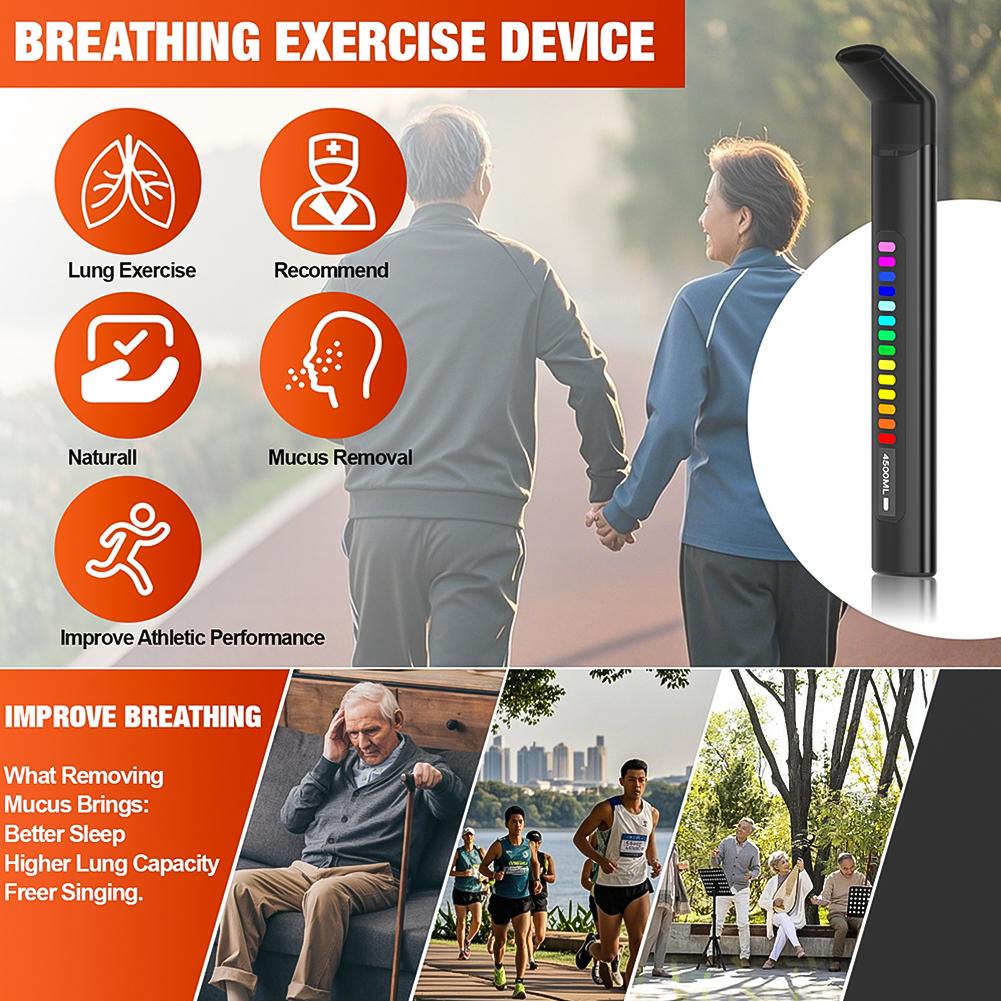 Portable Respiratory Training Device Lung Capacity Exercise Fitness Aerobic Exercise Exercise Auxiliary Training Device