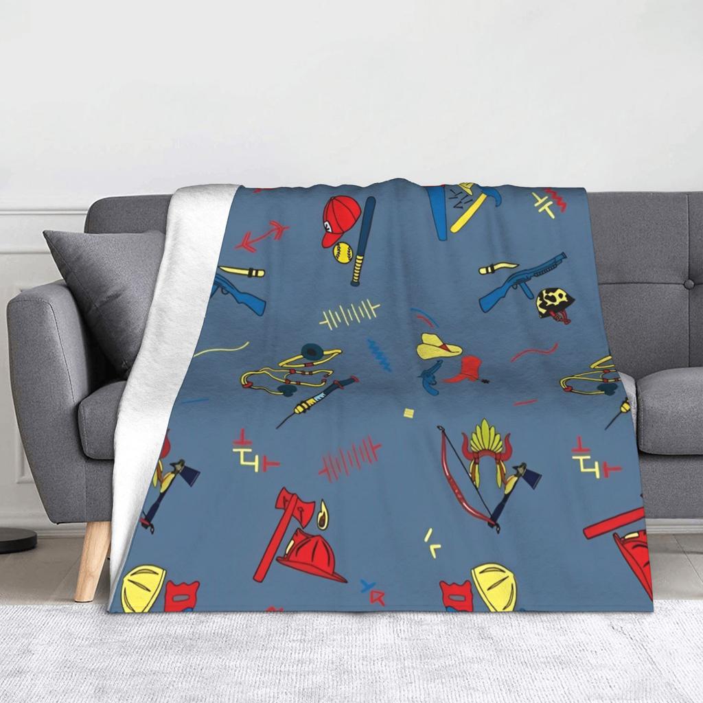 Horrorfilm Scream Fleecedecke Child of Play Chucky Gothic Decken für Sofa Reise Super Warm Plüsch Dünne Steppdecke