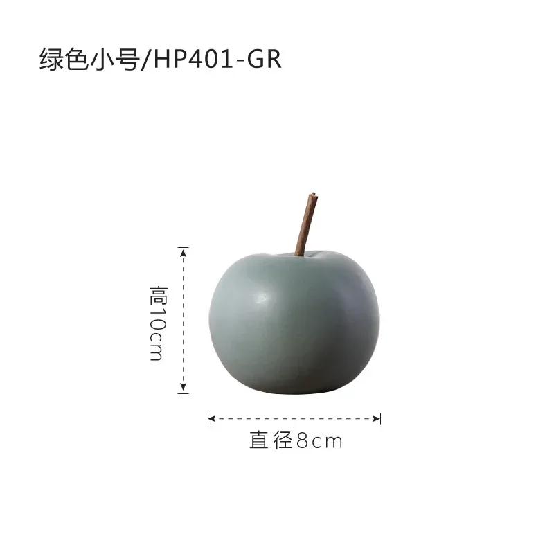 Nordic Exquisite Apple Sculpture and Figurines for Interior Home Decor Desk Accessories Ceramic Decor Creative Fruit Ornament