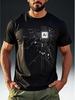 Men'S Trendy T-Shirt Featuring a Circuit Element Theme with an 'AI Chip' Tech-Inspired Print