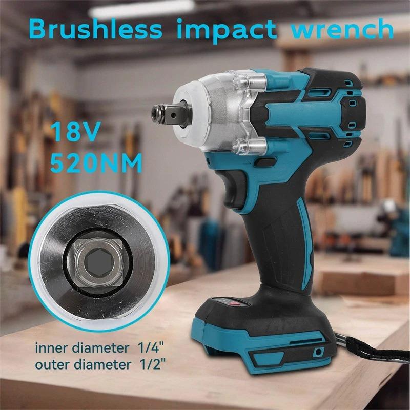 21V Brushless Electric Wrench Hand Drill Driver Dual Purpose Power Tool