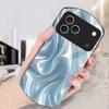 The golden silk of waves For iPhone 17 Air 16 15 14 Pro 13 Plus 12 mini 11 Pro Max XR X 7 8 Elliptical Tempered Glass Phone Case