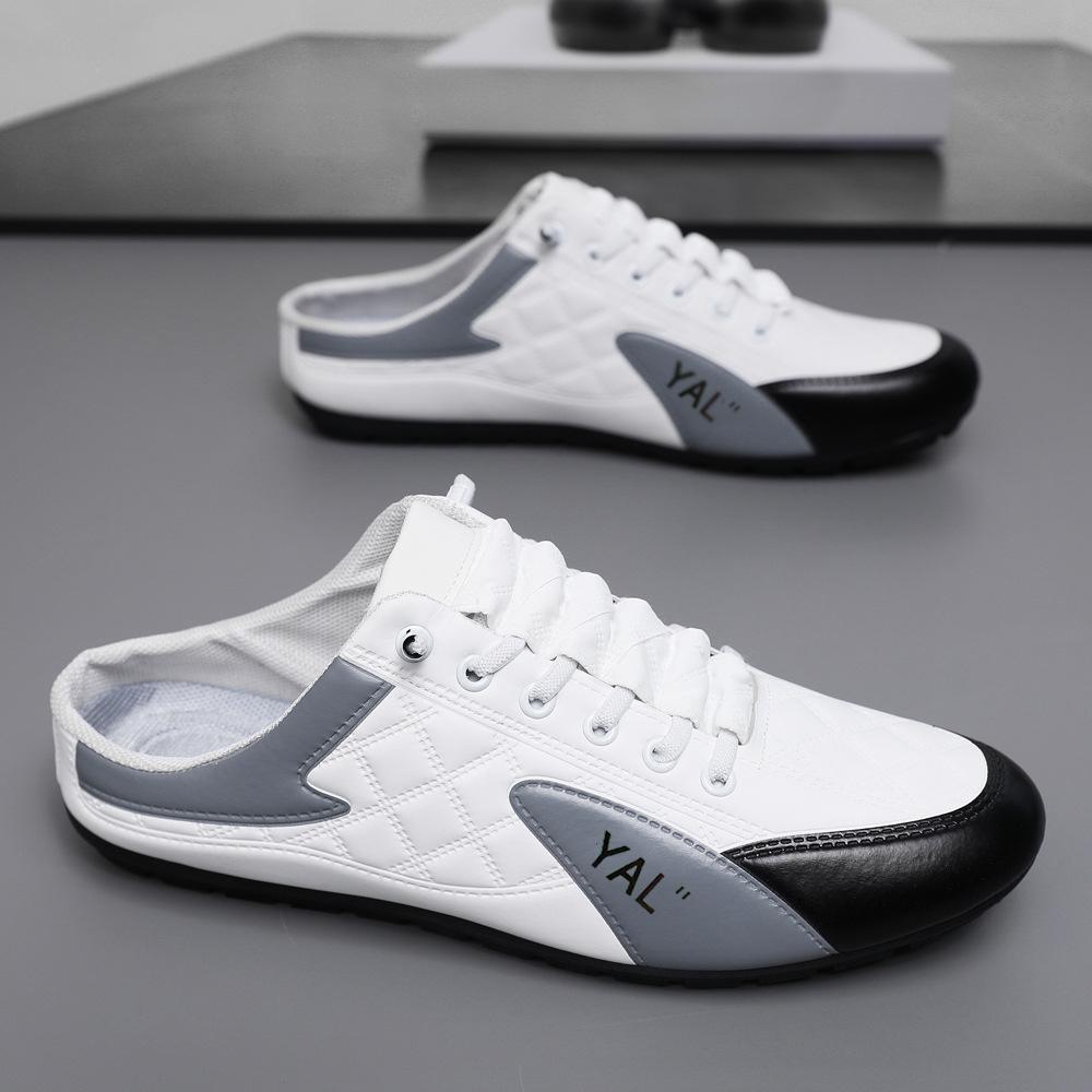 

Мода Мужская Мода Мягкая подошва Полушлепанцы Мужские Модные Повседневные Туфли Мягкая Подошва Нескользящая Обувь Новая Уличная Обувь для Ходьбы Zapatos Hombre 39