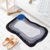 VIKAMA Wave-Shaped Cloud Pattern Rug Plush Absorbent Bathroom Mat Bedside Anti-Slip Rug for Bedroom Home Decor