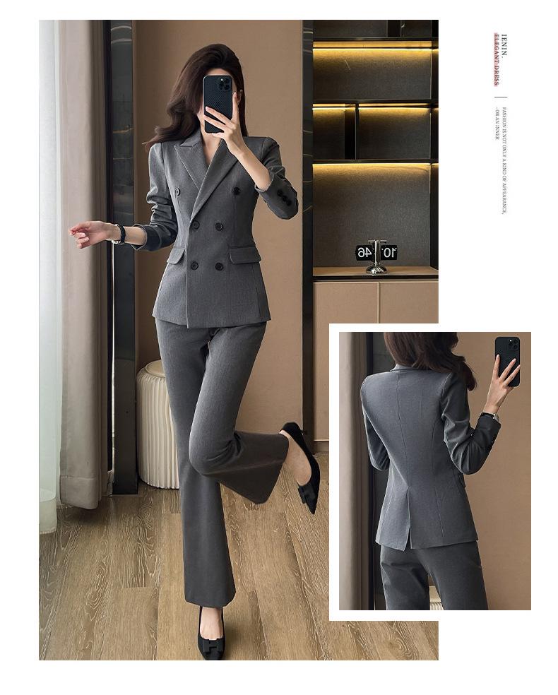 Women's Professional Suit Set: High-End Black Formal Wear for Interviews and Office