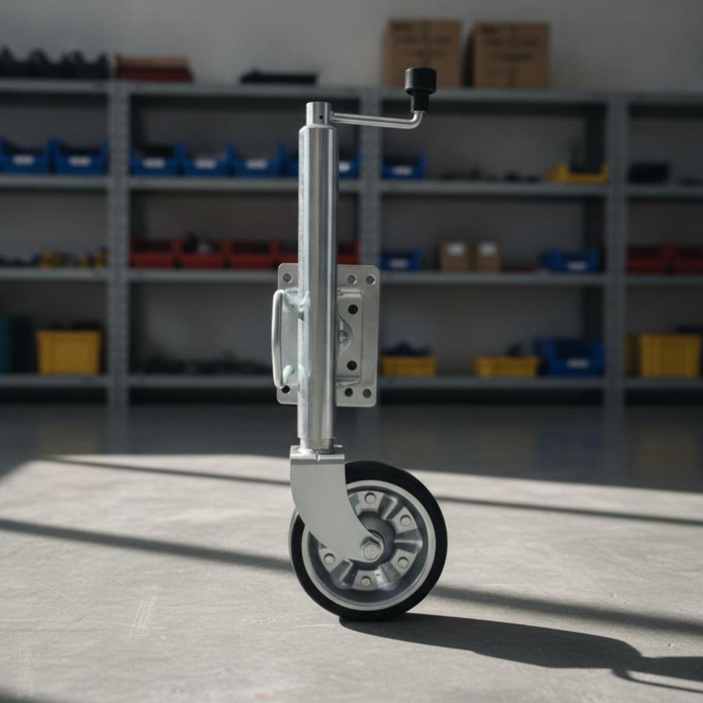 Trailer Support Wheel with Bracket Heavy-Duty Jack Rust-Resistant