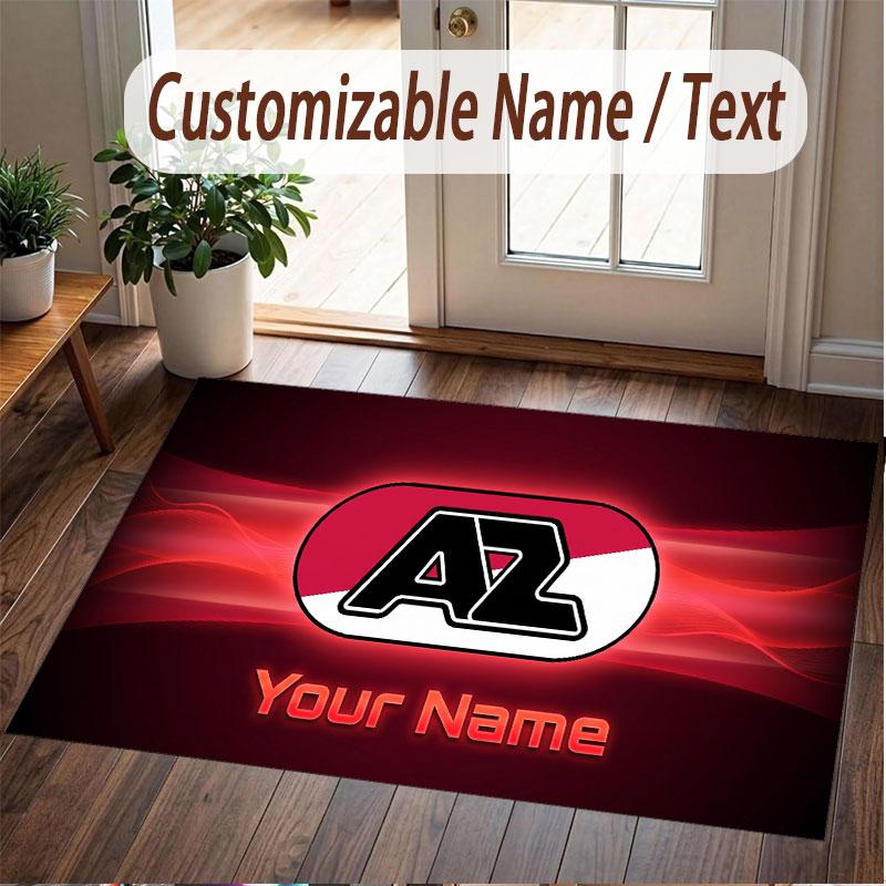 Tappeto Personalizzato Stampa Modello AZ Alkmaar Nome Testo Morbido Antiscivolo Tappeto per Pavimento per Decorazione Interna della Casa