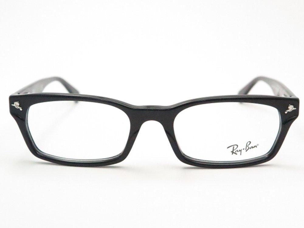RX5017A 2000 PC clear lenses computer Glasses set with lenses [Ray-Ban] (RB5017A 2000) Black, Non-prescription (for use), included. [Authorized