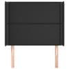 VidaXL Headboard with Ears Black 93x16x118-128 Cm Faux Leather3119518