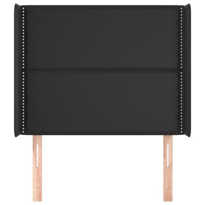 VidaXL Headboard with Ears Black 93x16x118-128 Cm Faux Leather3119518