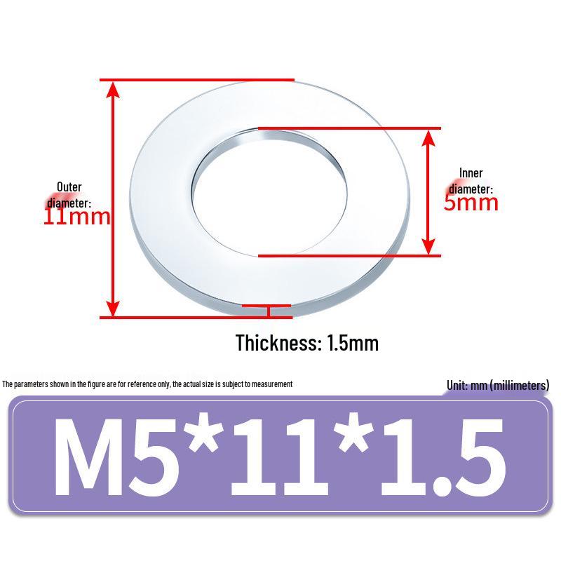 Extra Large Galvanized Metal Flat Washer (Sizes M1.6-M14)