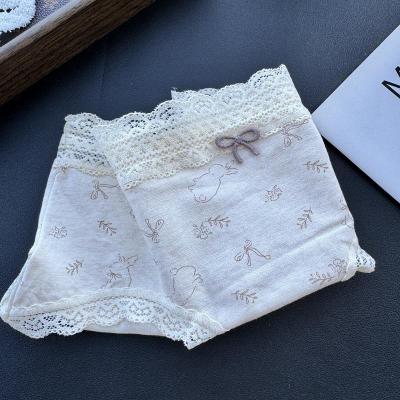 

Женские весенне-осенние милые мультяшные хлопковые трусики с нежным ветром на талии XL абрикосовый