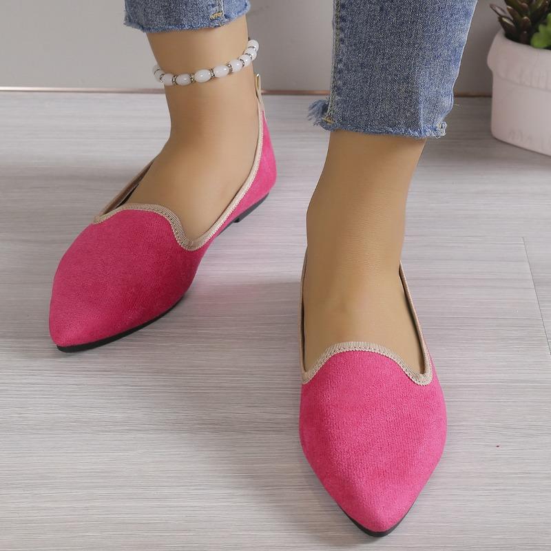 

Flat-soled single shoes women s spring and autumn new large-size lazy one-pedal shallow-mouth pointed Doudou shoes 36