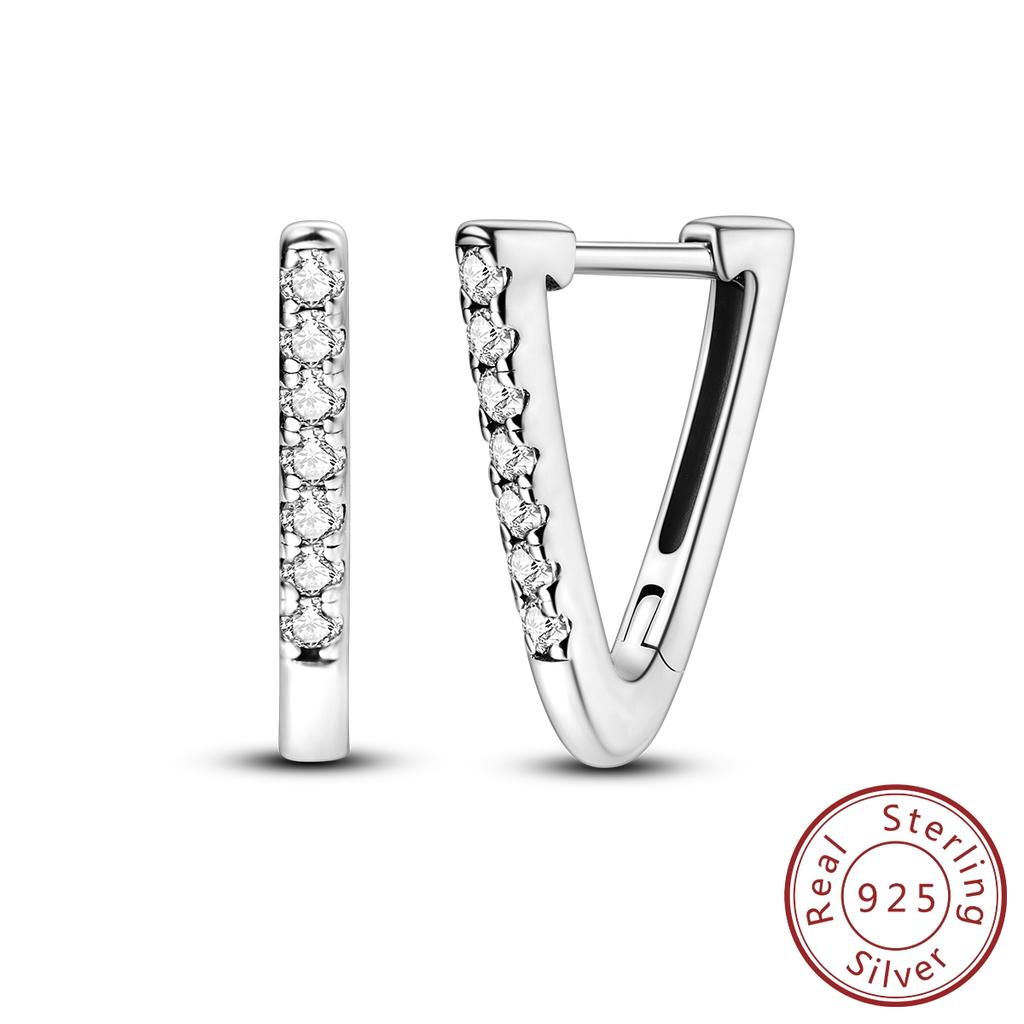 Copper Hoop Earring For Women Heart Star Clover Stud Engagement Wedding Jewelry Gift