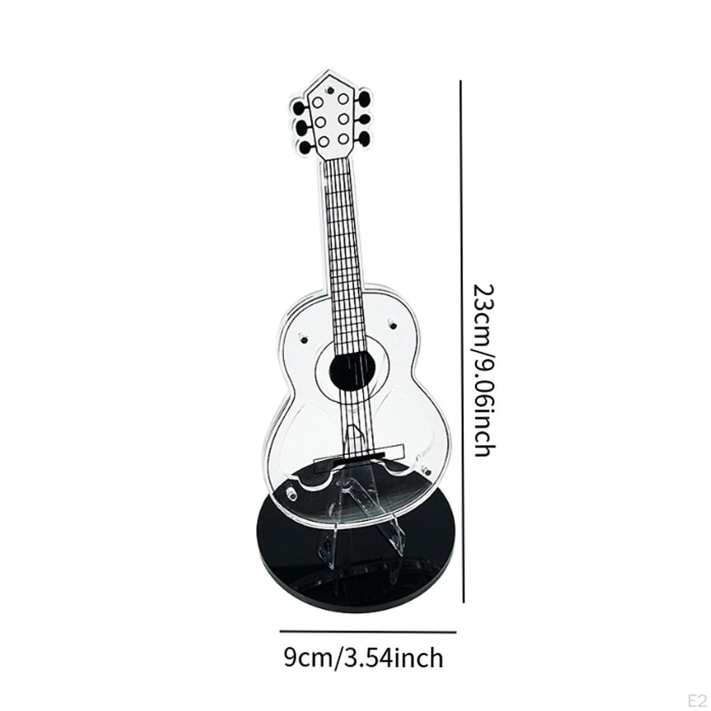 Guitar Pick Holder Acrylic Frame, Portable Picks Storage Box Display Stand for