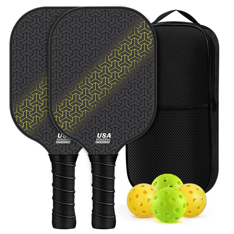 Glass Fiber Pickleball Paddle Set Kids Adults Family Couples Advanced Rackets