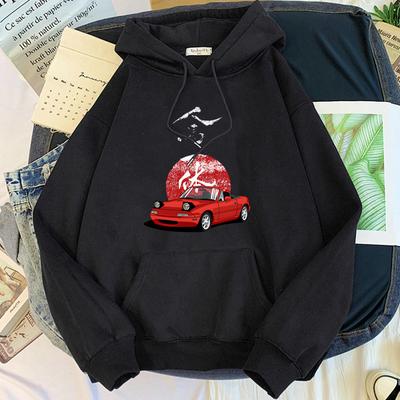 Anime Initial D Rising Jap Hoodie Jdm Drift Red Car Fashion Tops Harajuku Streetwear Kapuzen Fleece Sweatshirts Unisex Langarm