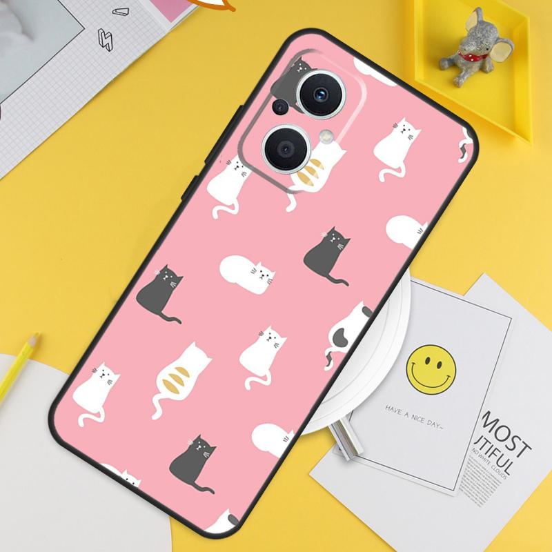 Funny Cat Collage For OPPO Reno 13F 11F 12F 14F 10 11 12 13 14 Pro 8T 7 8 Lite OPPO Find X8 X6 X5 X9 Pro Case