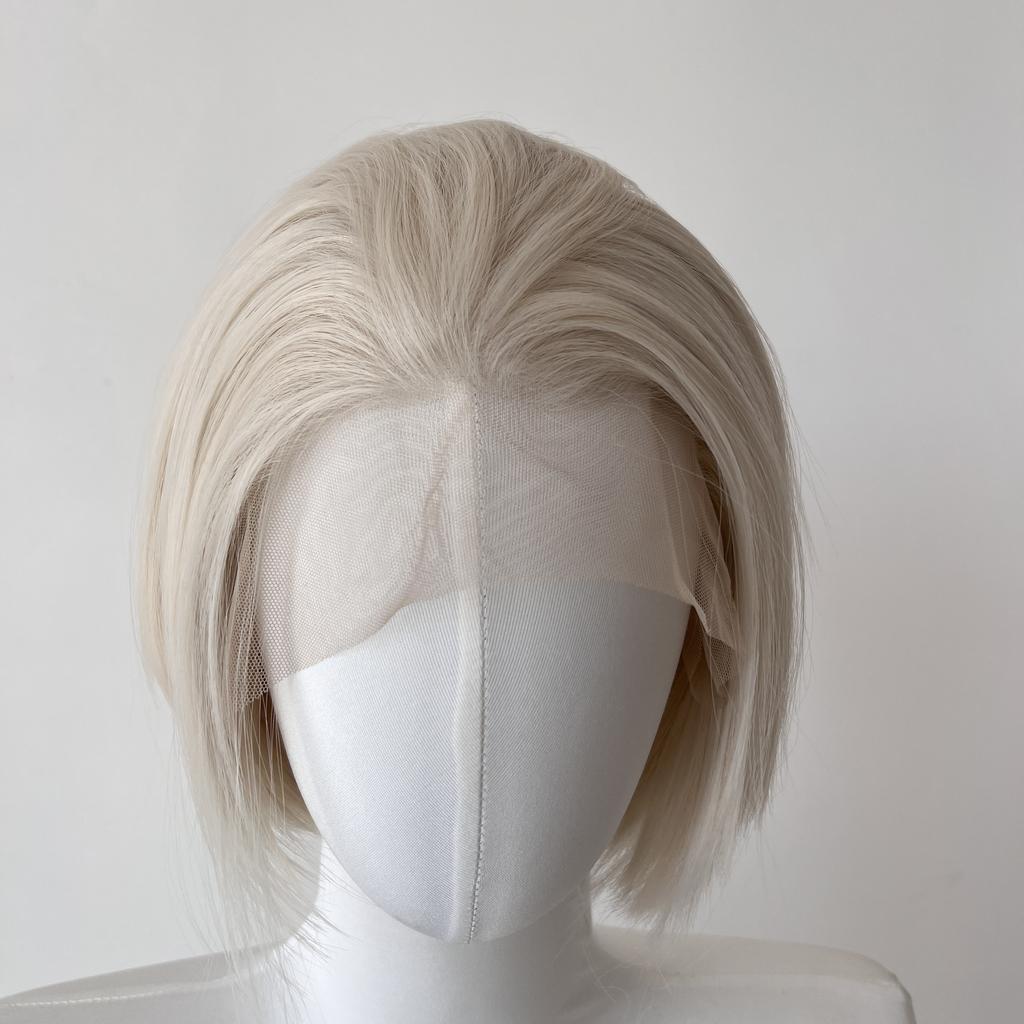 Ashely Blonde Wig Short 13*4 Lace Front Wig for Man Cosplay Wig Nature Hairline High Temperature Fibers Synthetic Lace Wigs