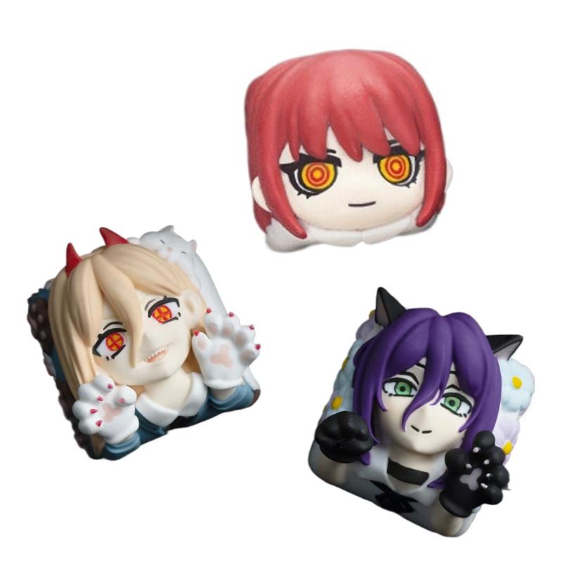 Anime Chainsaw Man Series Character Makima Reze Pava Mechanical Keyboard  Keycaps Esc  Peripherals Gifts