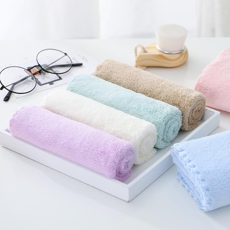 30x30cm10pcs High Density Coral Velvet household cleaning face high-quality with children's towels Small Square Towel Hand towel