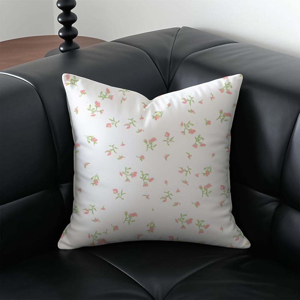 Elegant Floral Pillow Art Style Decor Cushion Cover Pillow Case Anti-Dustmite Invisible Zipper Silky Plush Cushion