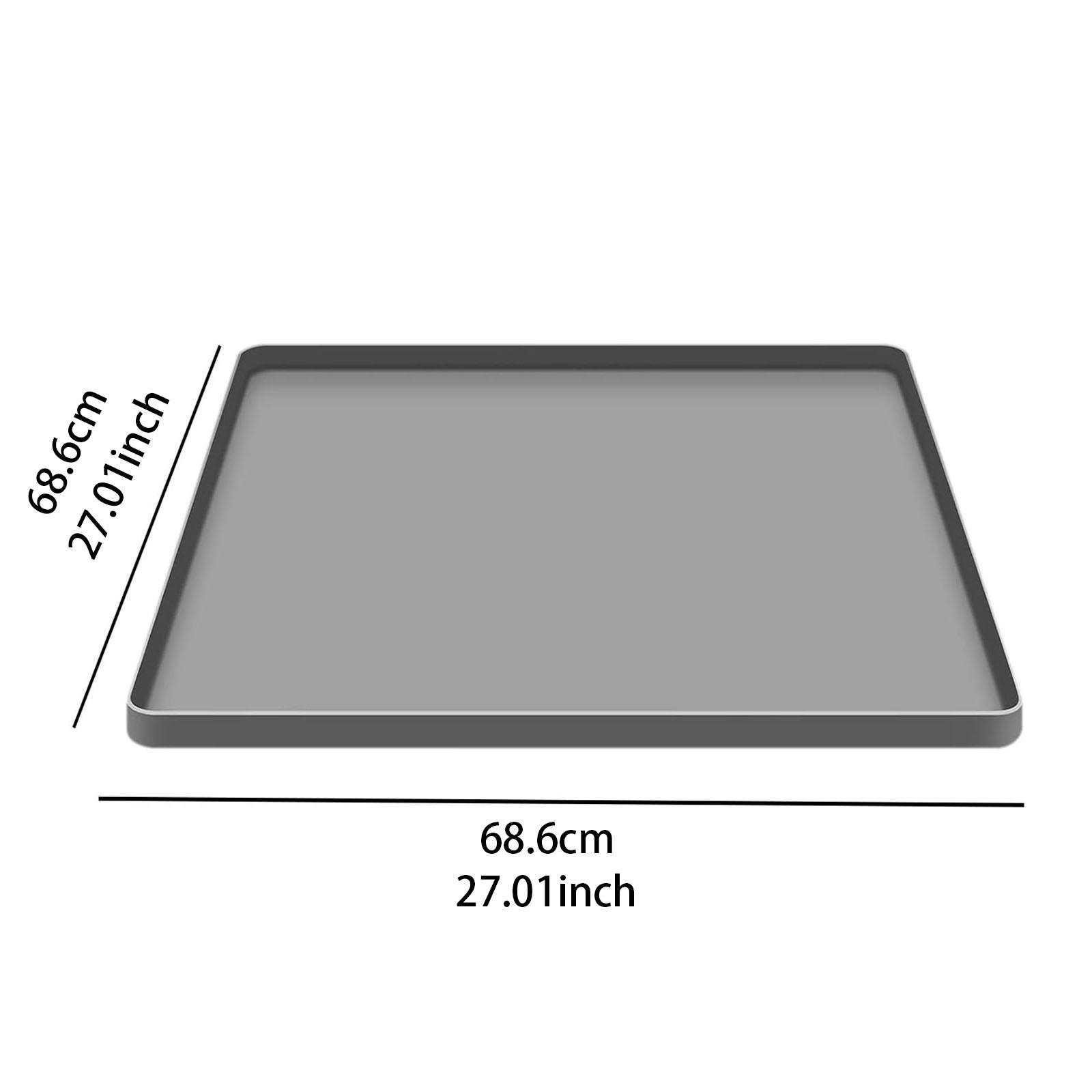 

Silicone Washing Machine Dust Cover Antislip Protection Pad Refrigerator Cabinet Top Protector Waterproof Pad Tableware Placemat сірий
