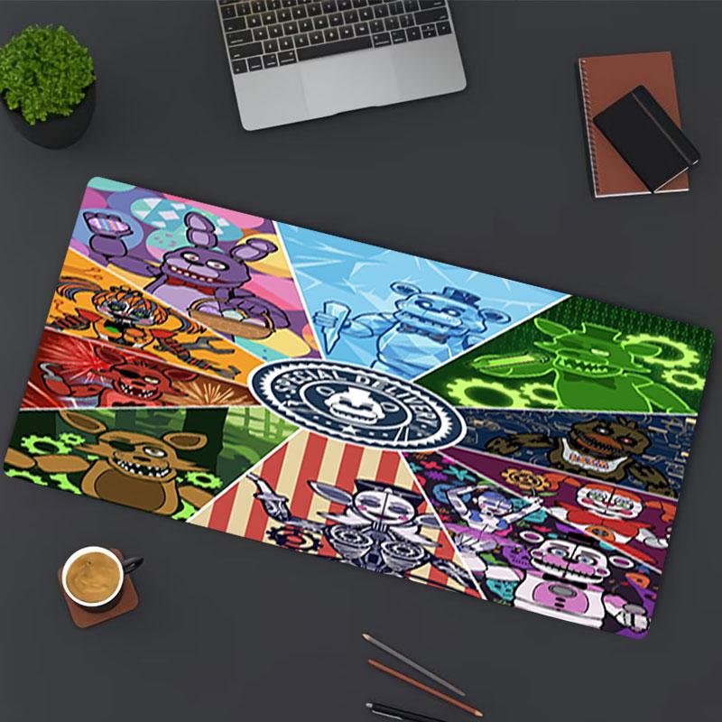 Five Nights at Freddy's Druck-Mauspad, für Tastaturauflage Laptop-PC-Matte für Büro-Heimgebrauch, Schreibtischdekoration, Perfektes Geburtstagsgeschenk für Gamer