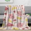 Watermelon and Watermelon Juice Flannel Blanket - Bed, Sofa, Office, Travel, Gift, Decoration, Chair, Cozy and Warm, Christmas