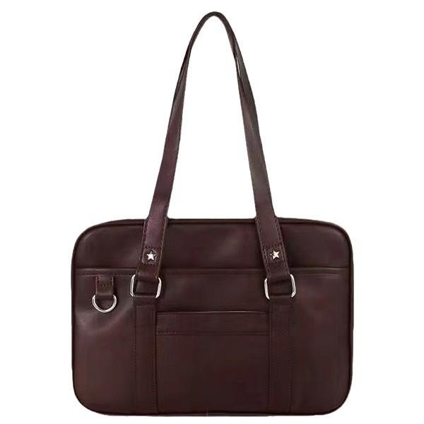 Japanese Original Basic Jk Uniform Bag Pu Crossbody Portable Shoulder College Student Large Capacity