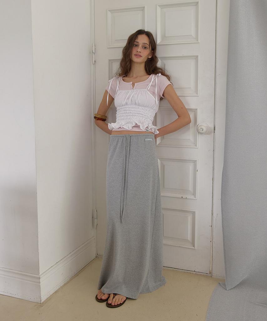 Eopaeleolakaibeu Softie Maxi Banding Skirt - Gray